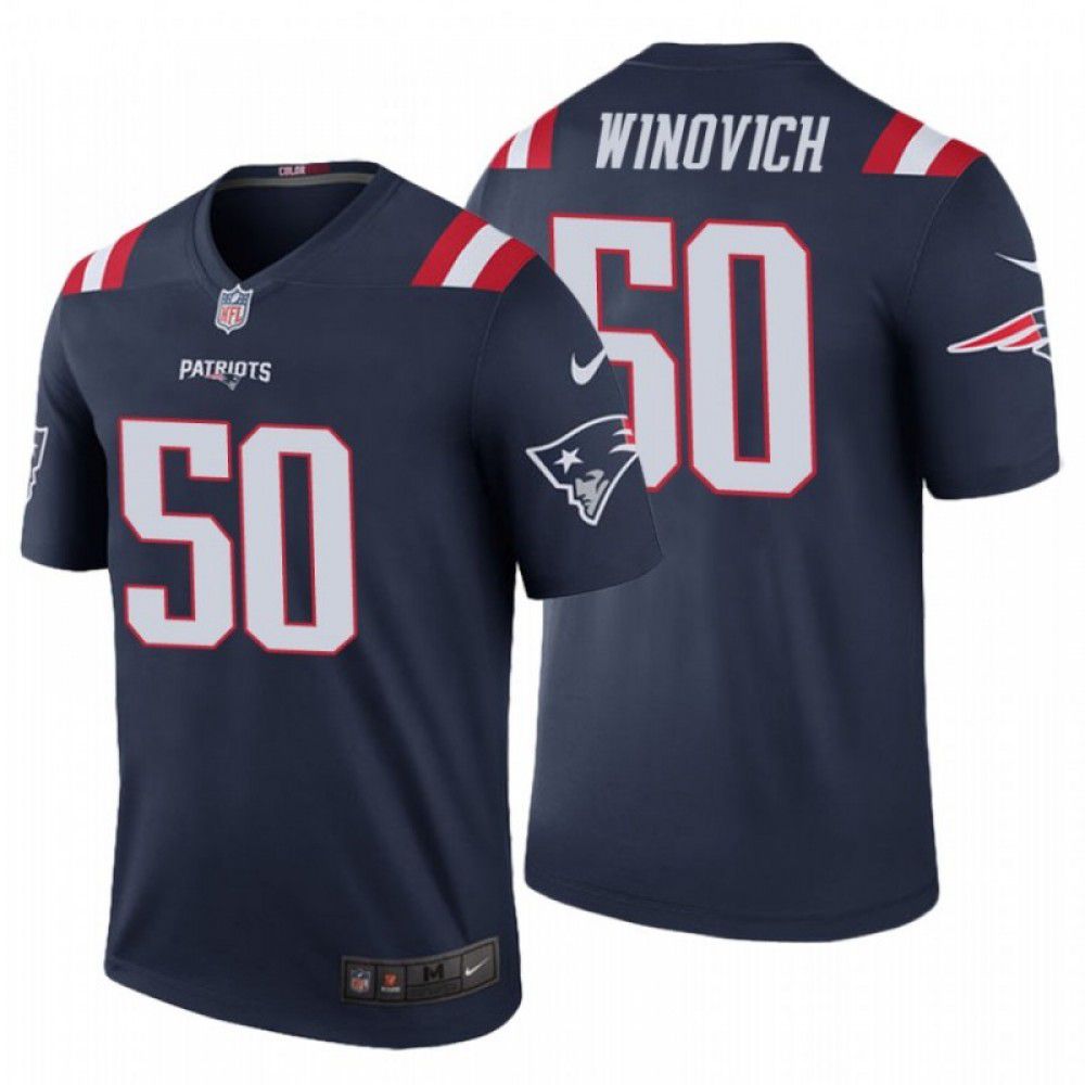 Men New England Patriots 50 Chase Winovich Nike Navy Color Rush Legend NFL Jersey